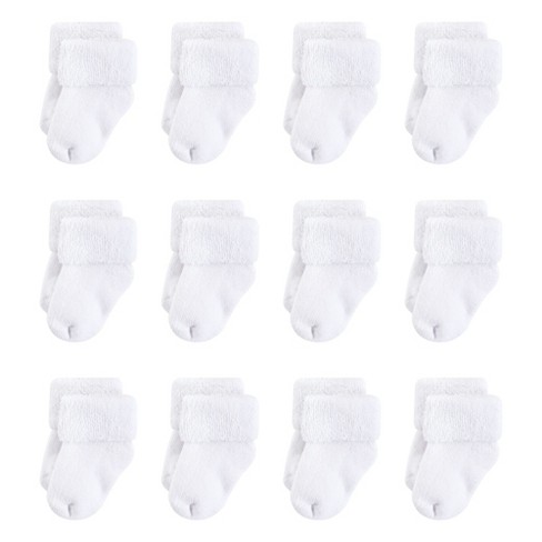 Touched by Nature Baby Unisex Organic Cotton Socks, White Terry - image 1 of 1