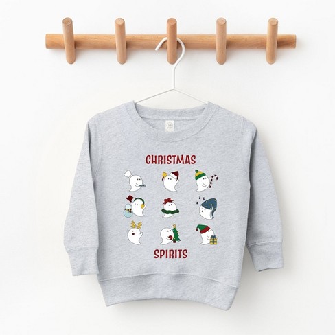 The Juniper Shop Christmas Spirits Red Words Toddler Graphic Sweatshirt - image 1 of 3