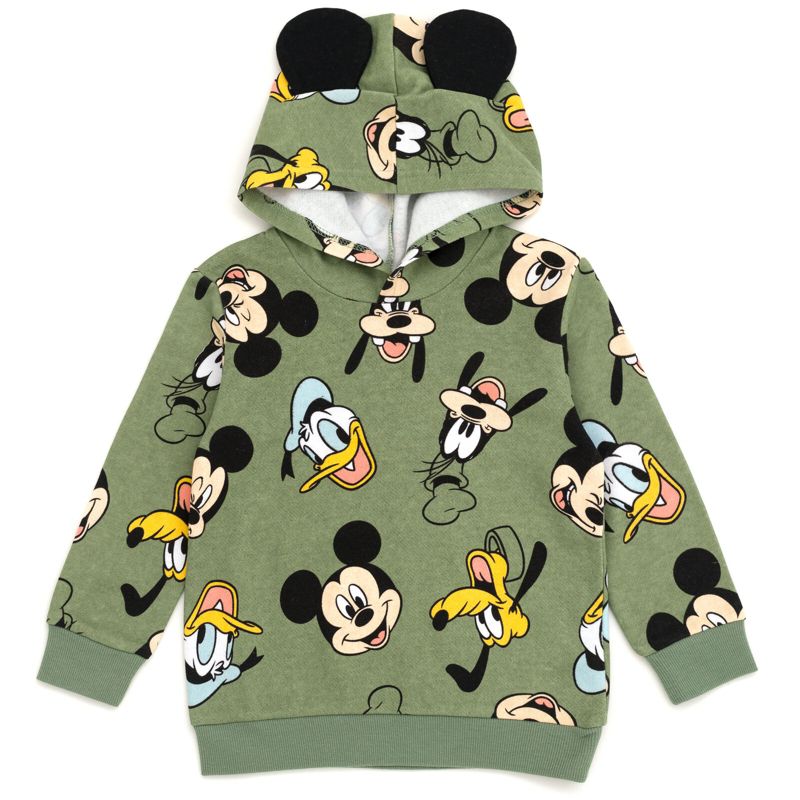 Disney Mickey Mouse Goofy Donald Duck Fleece Pullover Hoodie Infant to Big Kid, 1 of 6