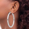 Black Bow Jewelry 5mm Sterling Silver, Extra Large Round Hoop Earrings, 60mm (2 3/8 In) - 3 of 4