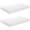 vidaXL Floating Wall Shelves 2 pcs High Gloss White 15.7Inchx9.1Inchx1.5Inch MDF - 2 of 4