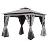 Maliang Outdoor Gazebo Tent with Double Roofs, Patio Gazebo with Mosquito Netting & Privacy Screens, for Backyard, Garden, Lawn - 3 of 4
