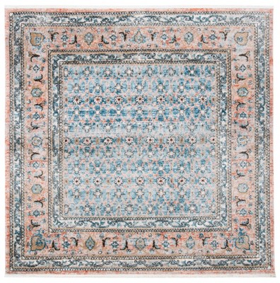 Shivan Shv722 Power Loomed Area Rug - Blue/rose - 6'7