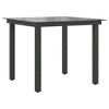 Garden Dining Table Black Aluminum and Glass Medium Durable - 2 of 4