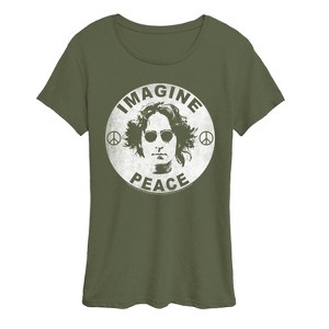 Women's - John Lennon - Lennon Imagine Peace Short Sleeve Graphic T-Shirt - 1 of 3