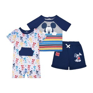 Disney Mickey Mouse Boys T-Shirt, Shorts and Romper Set for Infant - 1 of 4