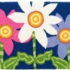 Jellybean Evening Daisies Washable Doormat – 20" x 30" Floral Indoor/Outdoor, Durable Accent Mat for Porch, Patio, or Entryway - 2 of 3