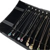 Portable Jewelry Roll Travel Bag, Untangled Necklace Storage with 16 Chain Holders, Black Display Organizer - 3 of 4