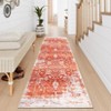 Vintage Area Rugs Low Pile Washable Rug Traditional Distressed Non Slip Accent Rug Stain Resistant Decoration Carpet for Living Room - 3 of 4