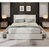 Bed Frame with Tufted Wingback Headboard, Platform Corduroy Upholstered Bed Frame with 4 Storage Drawers and Wooden Slats Support - 3 of 4