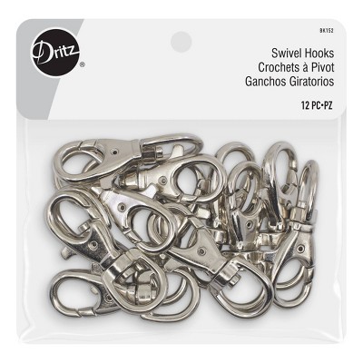 Dritz 12ct Swivel Hooks Nickel