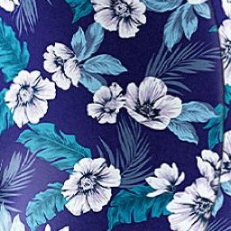 navy tropical blossoms