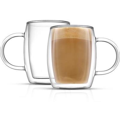 Joyjolt Savor Double Wall Insulated Glasses Mugs - Set Of 2 Espresso Mugs -  5.4 Ounces : Target