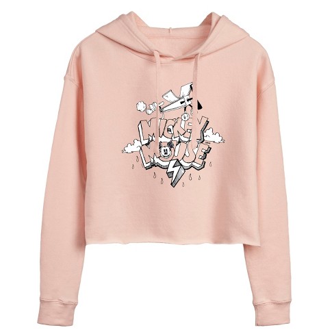 Women's - Disney - Mickey Mouse Cropped Graphic Hoodie - image 1 of 3