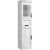 67" Tall Bathroom Storage Cabinet with Glass Doors, Adjustable Shelves, Drawer for Bathroom, Dining Room, Living Room - 3 of 4