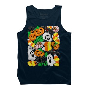 Men's Design By Humans Halloween Spooky Candies Party By BluedarkArt Tank Top - 1 of 3