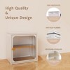 Foldable Steel-Wood Cabinet with Anti-Slip Design - Quick Install, Easy DIY Storage with Door - 2 of 4