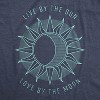 Womens Live By The Sun Love By The Moon Cool Beach Tee Vacation T Shirt - Crazy Dog Women's T Shirt - 2 of 4