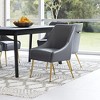 Zuo Maxine Dining Chair Gray & Gold - 2 of 4