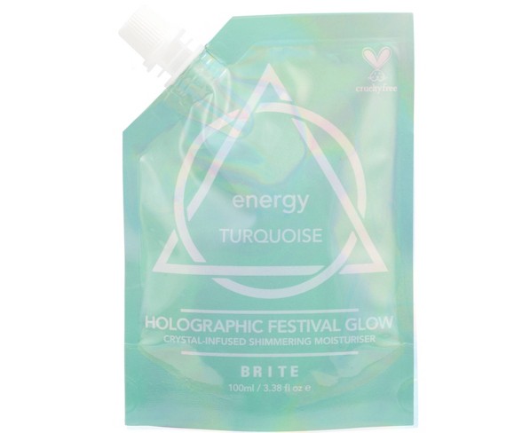 BRITE Festival Glow Shimmering Energy Moisturiser Turquoise - 3.38 fl oz