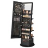 SONGMICS 360° Swivel Mirrored Jewelry Cabinet with Lights Full-Length Mirror with Jewelry Storage - image 2 of 4