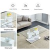 CAVINAS Coffee Tables for Living Room Modern Rectangular Transparent Tempered Glass Coffee Table with Black MDF Legs for Dining Room - 4 of 4