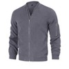 Mens Bomber Jackets Faux Suede Lightweight Flight Jacket Zip Up Active Coat - 2 of 4