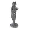 SPI Home Summertime Treat Garden Sculpture – 20" Cast Aluminum Frog with Ice Cream Statue in Verdigris Finish for Whimsical Outdoor Decor - 3 of 4