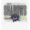 DC x Sonic the Hedgehog From The Shadows Shadow X Batman Grayscale Outline Adult Crew Neck Long Sleeve T-Shirt - image 2 of 2