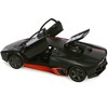 Lamborghini Reventon Matt Black with Red Stripes "Satin Paint" Series 1/24 Diecast Model Car by Motormax - 3 of 4