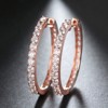 Hoop Earrings for Women Gold Plated Clear Cubic Zirconia Ginger Lyne Collection - 3 of 4