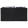 VidaXL Garden Planter Black 61.8 in.x31.5 in.x31.5 in. Poly Rattan - 4 of 4