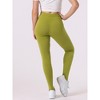 INSPIRE CHIC Women's Elastic Waistband Soft Gym Yoga Cotton Stirrup Pants Leggings - 4 of 4