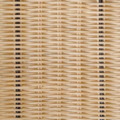 Natural Rattan Bohemian Rocking Chair with Metal Legs