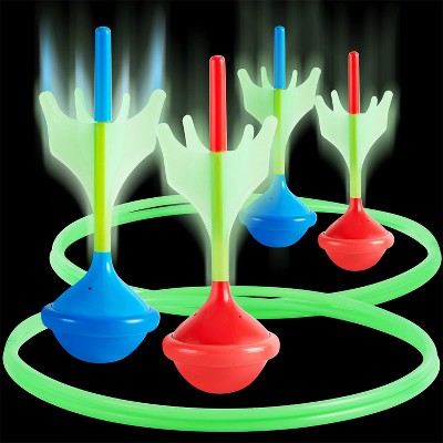 Joyfy Glow-in-the-Dark Lawn Darts Game Set for All Ages - Safe Soft-Tip Outdoor Darts for Family Fun, Camping, and Backyard Activities
