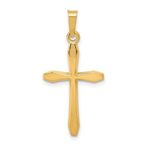 Black Bow Jewelry 14k Yellow Gold Polished Cross Pendant - 1 of 4