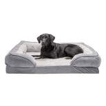 FurHaven Velvet Wave Perfect Comfort Orthopedic Sofa Dog Bed