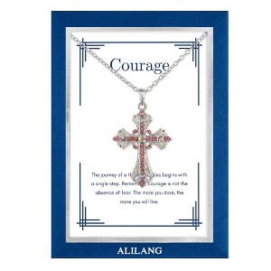 Anna-Kaci Rhinestone Celtic Cross Pendant Necklace with Gift Card & Envelope Jewelry Gifts - 1 of 4