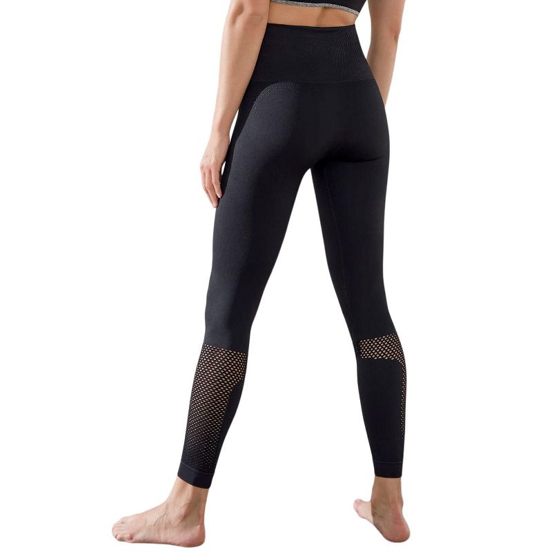 Leonisa  High Waisted Legging with Double-Layered Waistband and Breathable Mesh Cutouts -, 3 of 6
