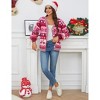 Clearlove Christmas Sweaters for Women Fun Patterns Cute Cardigans Merry Winter Open Front Knit Sweaters Outerwear - 4 of 4