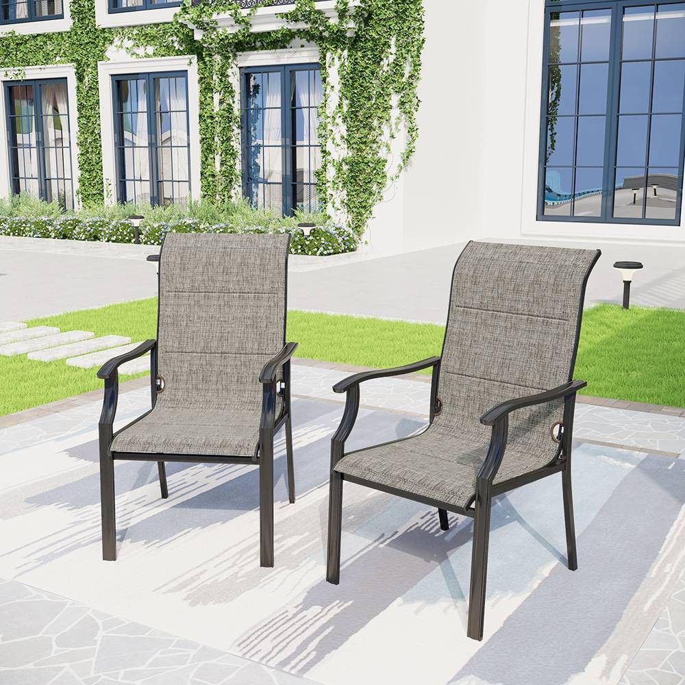 Photos - Garden Furniture 2pk Steel Patio Padded Sling Arm Chairs - Captiva Designs