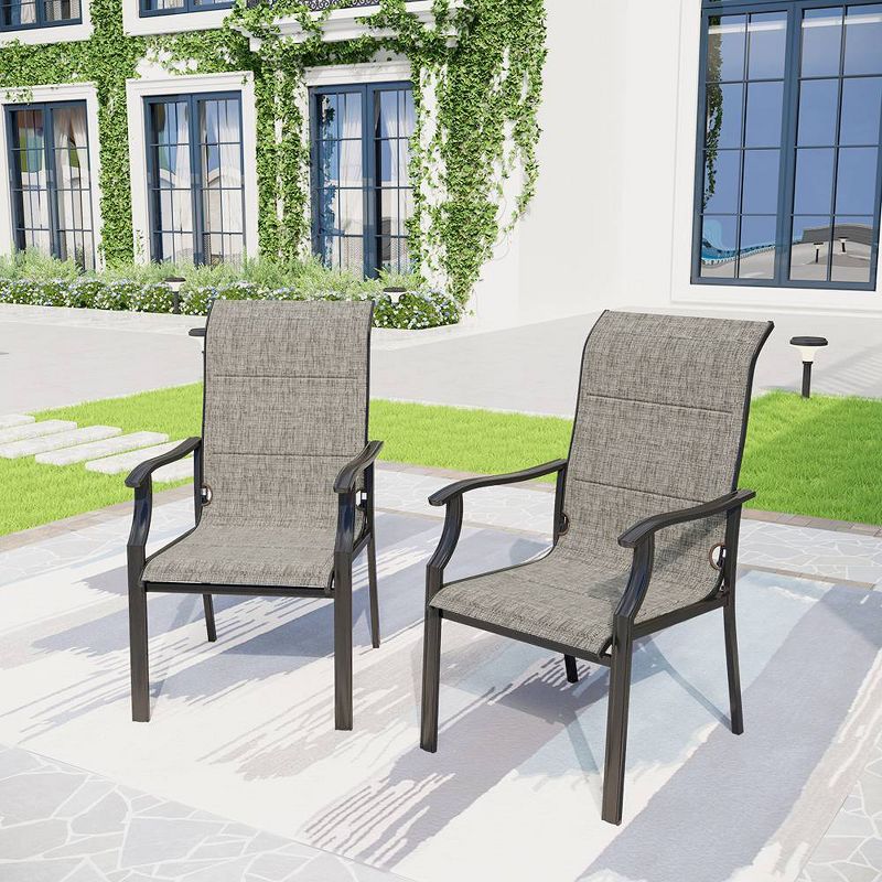 2pk Steel Patio Padded Sling Arm Chairs - Captiva Designs, 1 of 9