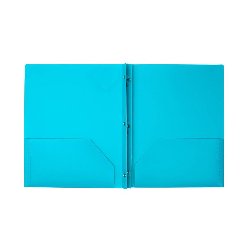 2 Pocket Plastic Folder with Prong Fasteners - Yoobi™, 5 of 10