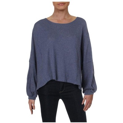 Free People Womens Open-Back Pullover Blouse