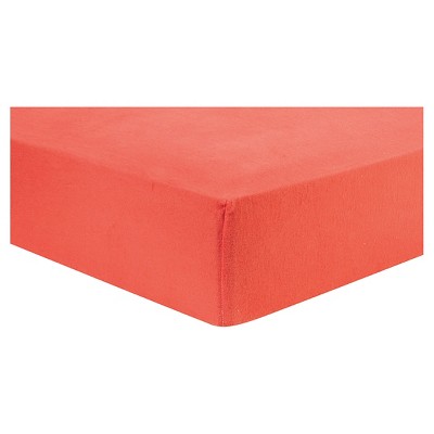 Trend Lab Deluxe Flannel Fitted Crib Sheet - Coral