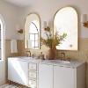 PexFix Arched Mirror for Entryway Bathroom Wall Decor Metal Frame Wall Mounted Mirror 2-Pieces - 2 of 4