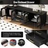 HDZNVF 68.9 inch Retro TV Stand for TVs up to 75 Inches, Entertainment Center Media Console with Fluted Glass Doors - 4 of 4