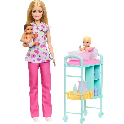 Детские куклы Barbie Careers Baby Doctor Playset with Blonde Fashion Doll, 2 Baby Dolls, Exam Table & Accessories — фото 5