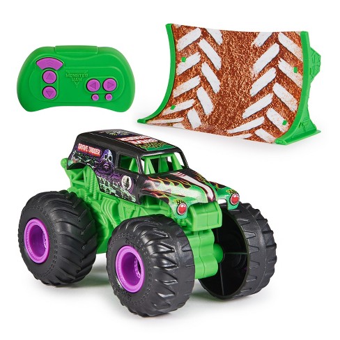 Monster Jam Official Grave Digger Remote Control Monster Truck 1 64 Scale Includes Ramp Rc Cars Kids Toys For Boys And Girls Ages 3 4 5 6 And Up Target