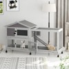 2-Tier Rabbit & Chicken Cage w/Wheel, Ramp, 4 Doors & Tray - Indoor/Outdoor Use - 3 of 4